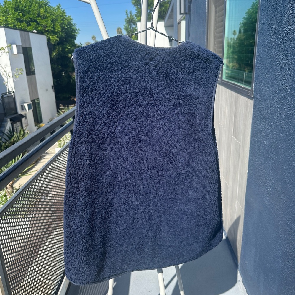 Pop Trading Company Harold Reversible Vest Navy - Picture 10 of 11